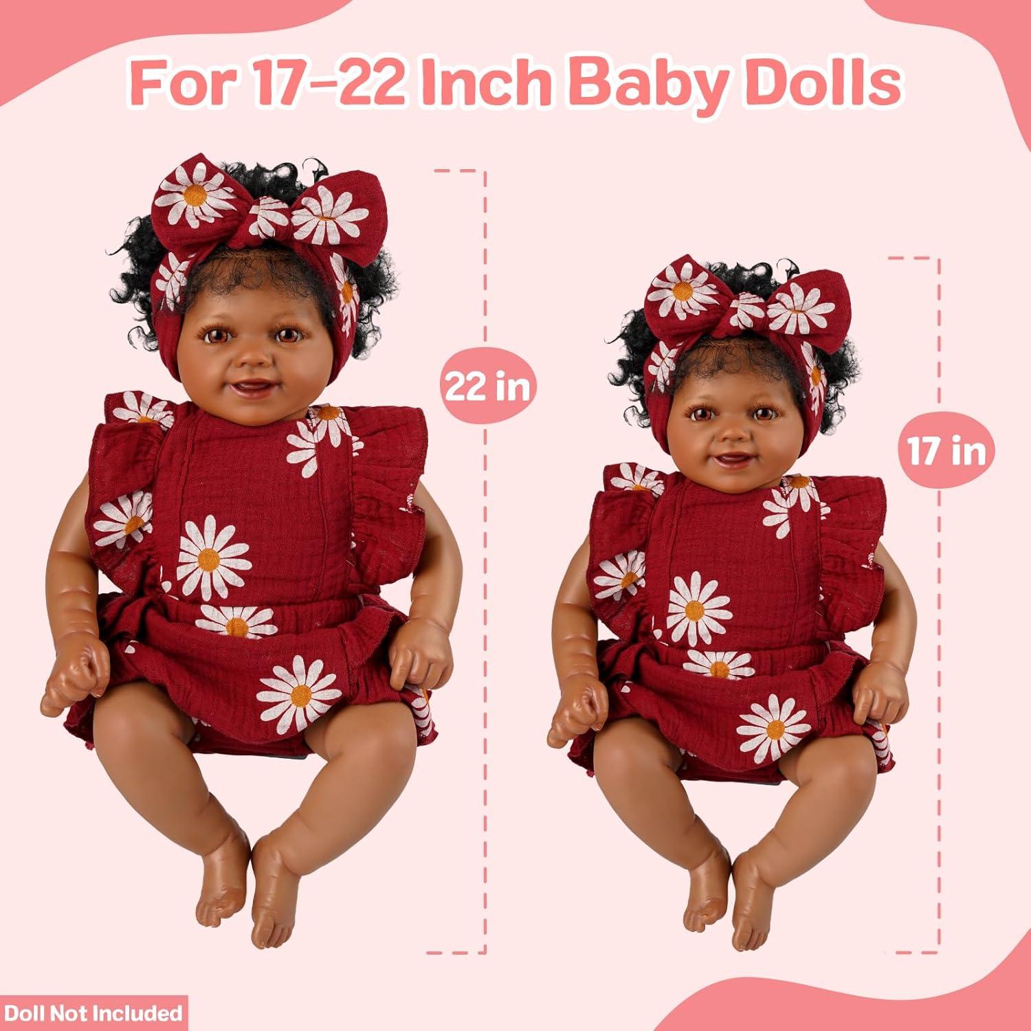 Conjunto de Ropa para Muñecas Reborn BABESIDE 2 Pcs Floral 43-56 cm