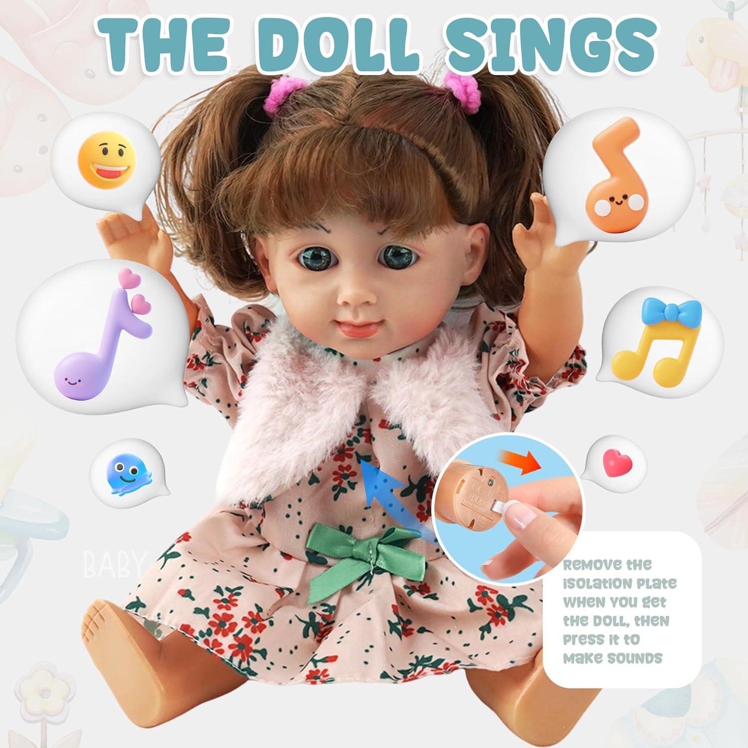 Muñeca Bebé Interactiva SMIESSKIDDO 30 cm con Sonido y Accesorios