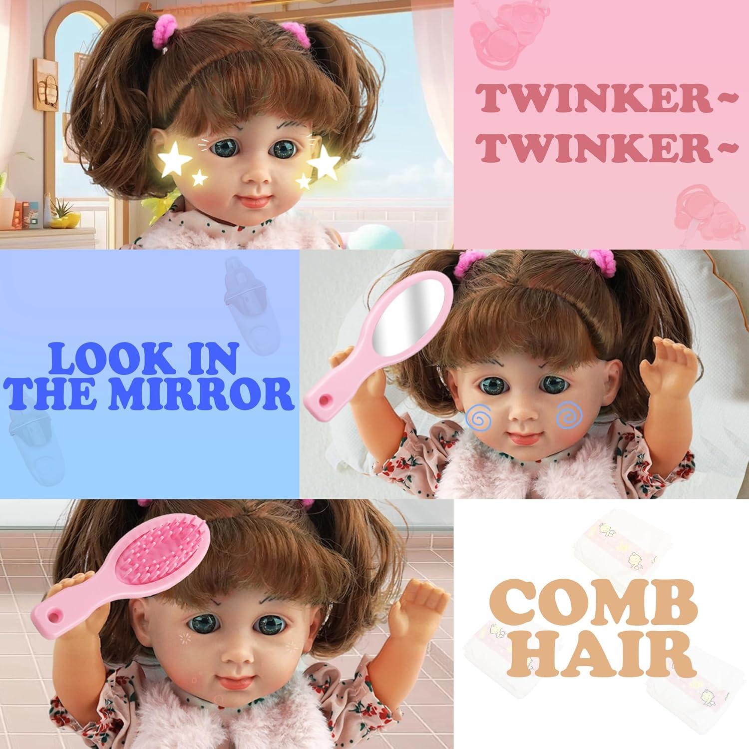 Muñeca Bebé Interactiva SMIESSKIDDO 30 cm con Sonido y Accesorios