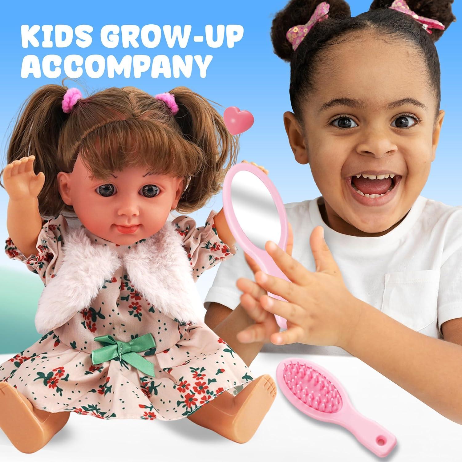 Muñeca Bebé Interactiva SMIESSKIDDO 30 cm con Sonido y Accesorios