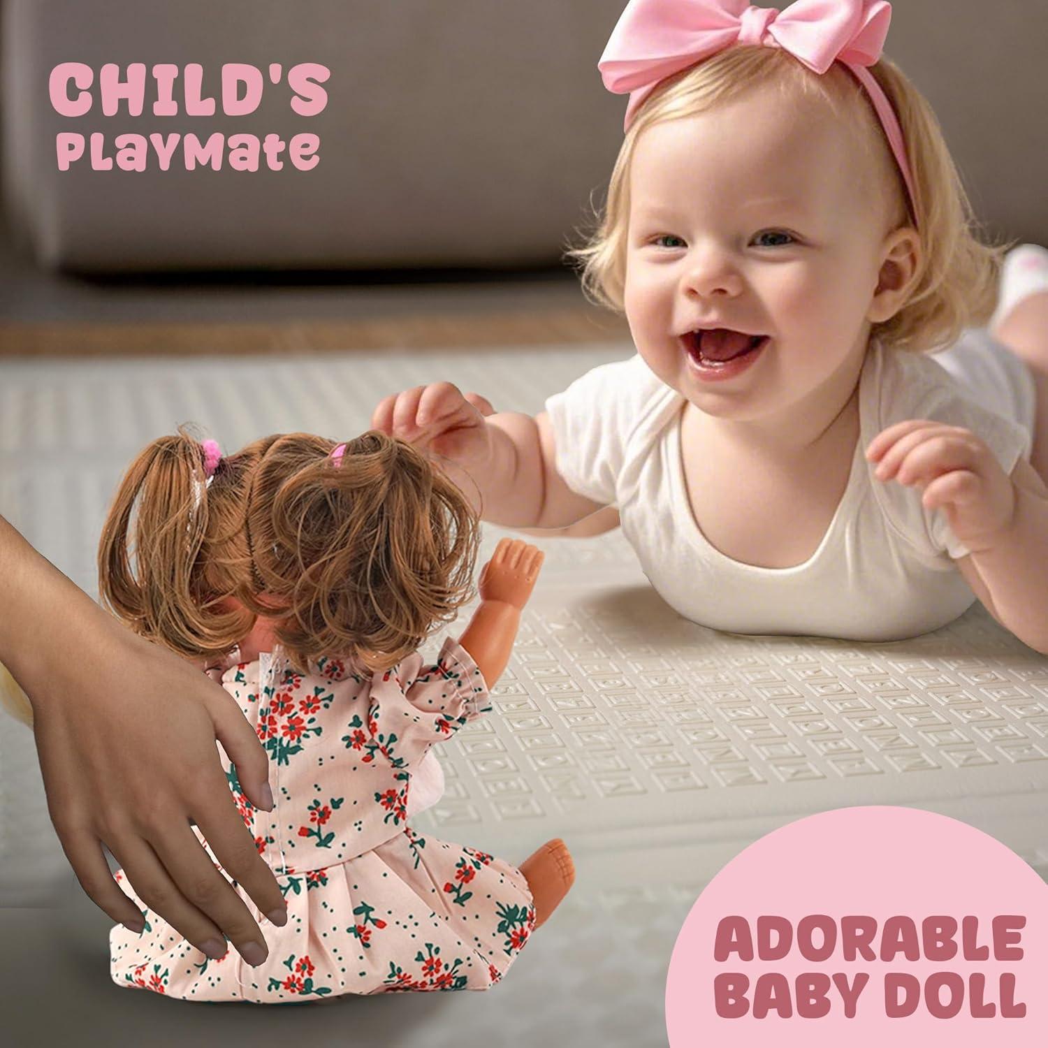 Muñeca Bebé Interactiva SMIESSKIDDO 30 cm con Sonido y Accesorios