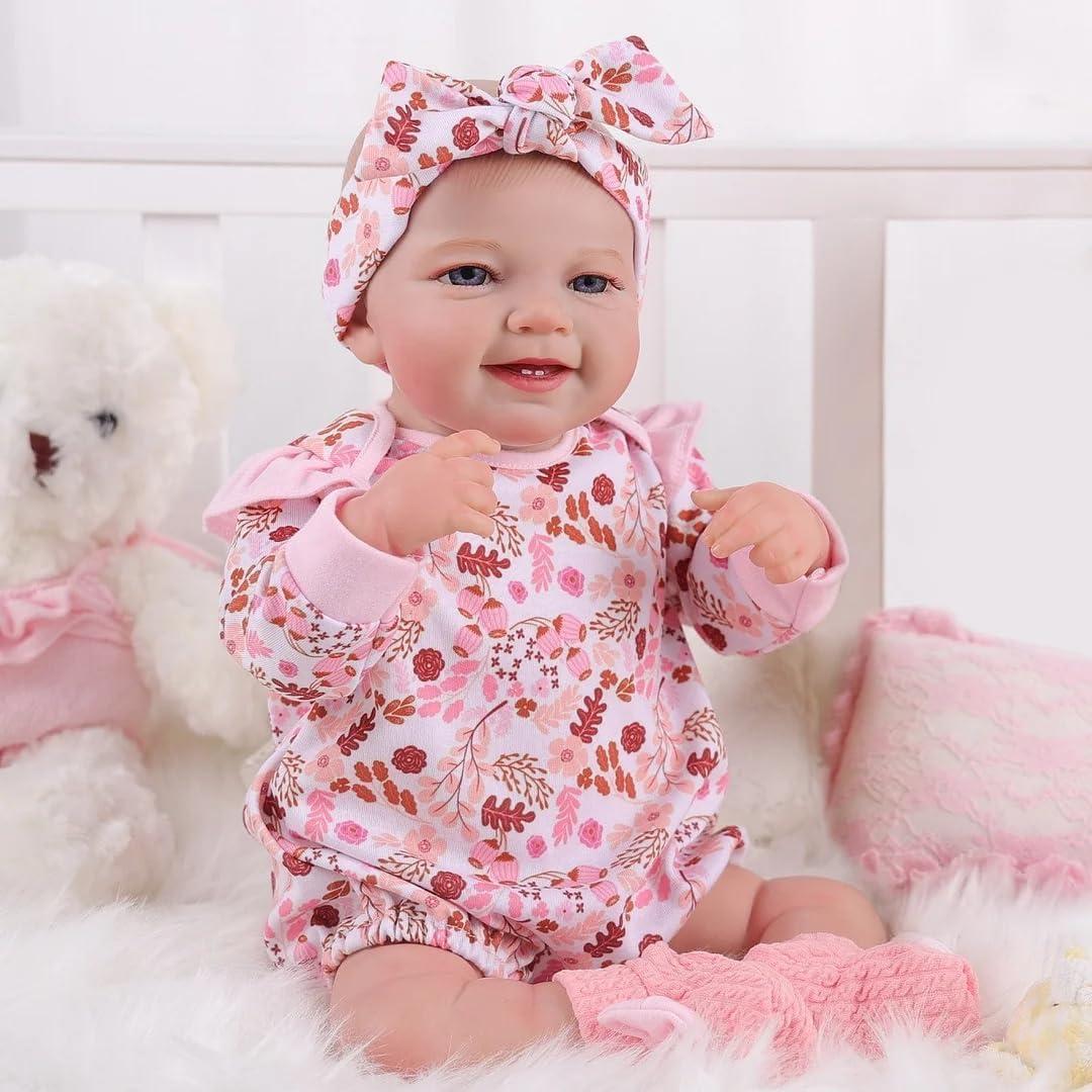Set de Ropa para Muñeca Reborn BABESIDE 3 Piezas Floral 43-56 cm