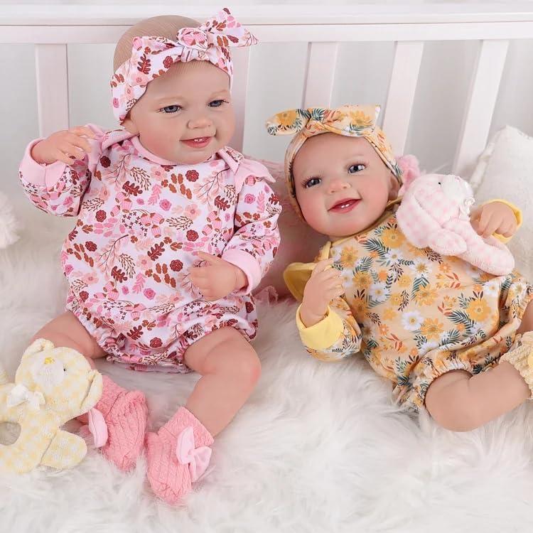 Set de Ropa para Muñeca Reborn BABESIDE 3 Piezas Floral 43-56 cm