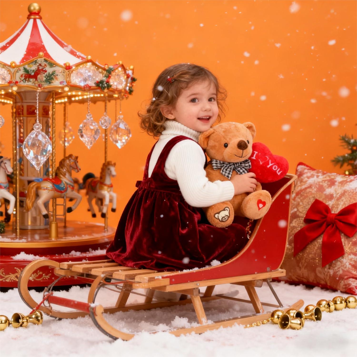 Osito de Peluche Gloveleya con Globo Corazón 17.78 cm