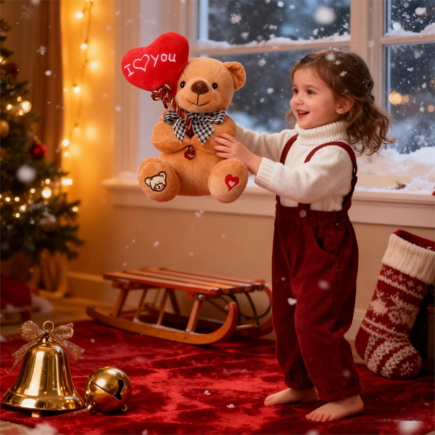 Osito de Peluche Gloveleya con Globo Corazón 17.78 cm