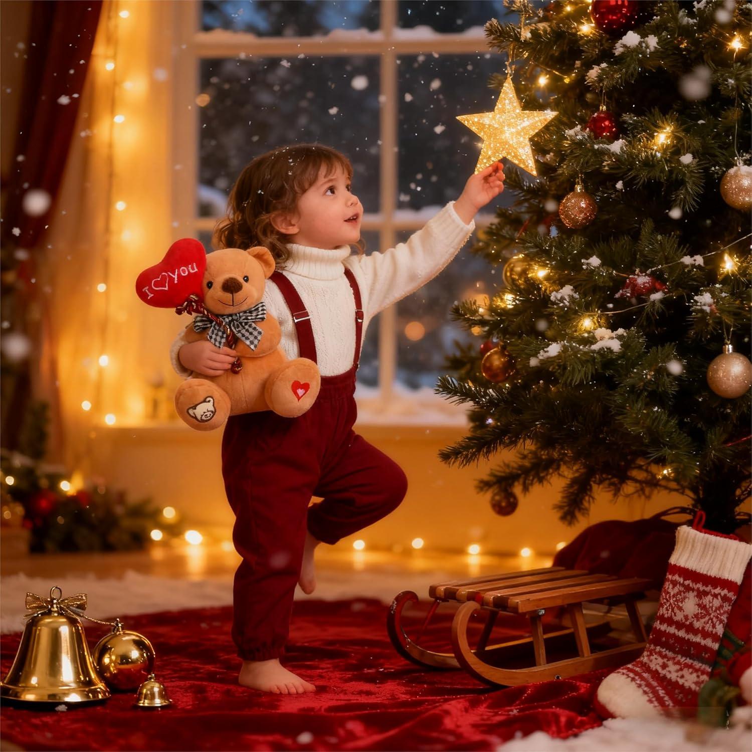 Osito de Peluche Gloveleya con Globo Corazón 17.78 cm