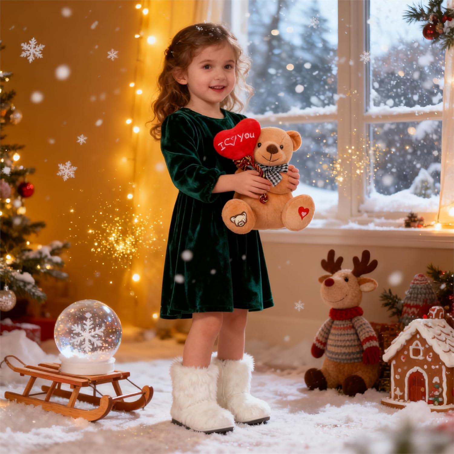 Osito de Peluche Gloveleya con Globo Corazón 17.78 cm