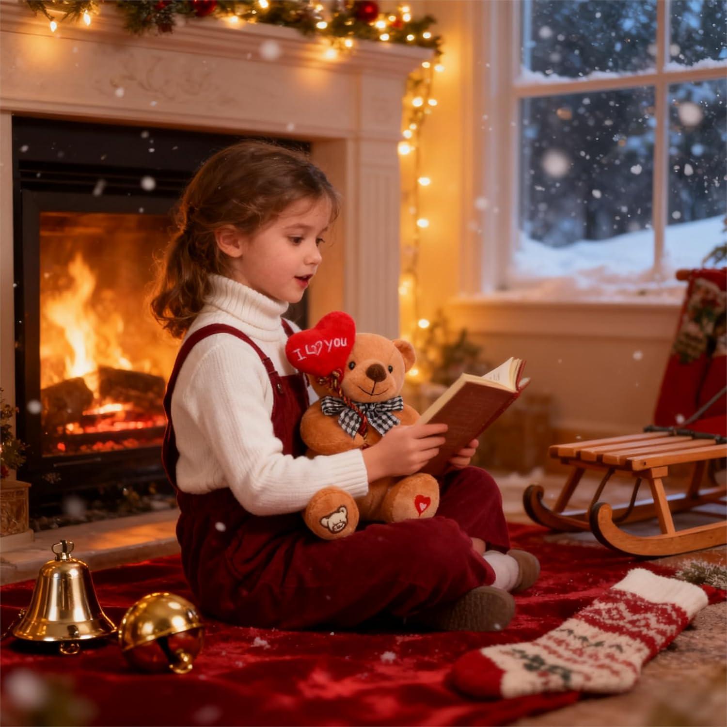 Osito de Peluche Gloveleya con Globo Corazón 17.78 cm