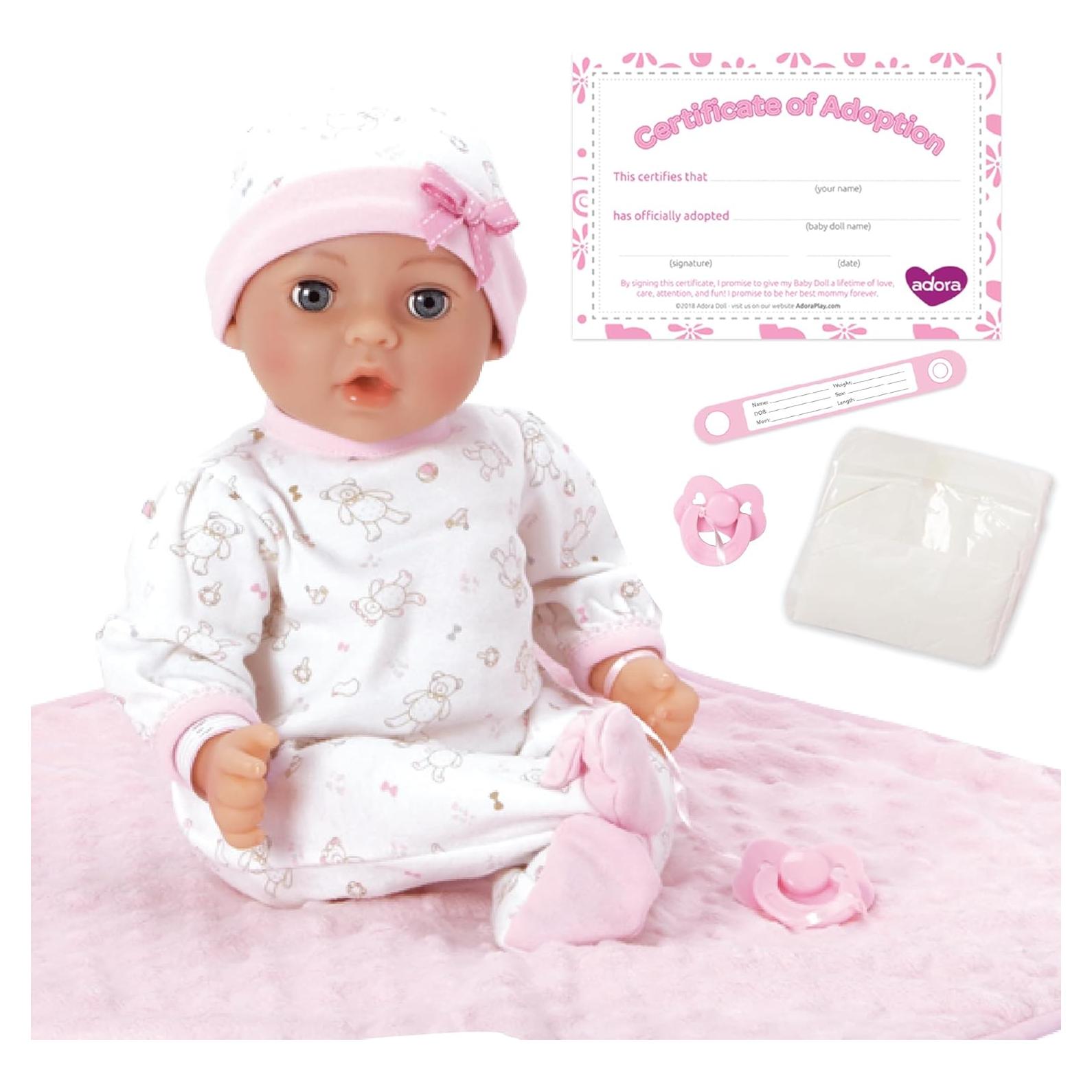 Muñeca Bebé Adora Hope 40.64 cm con Accesorios 9 Piezas