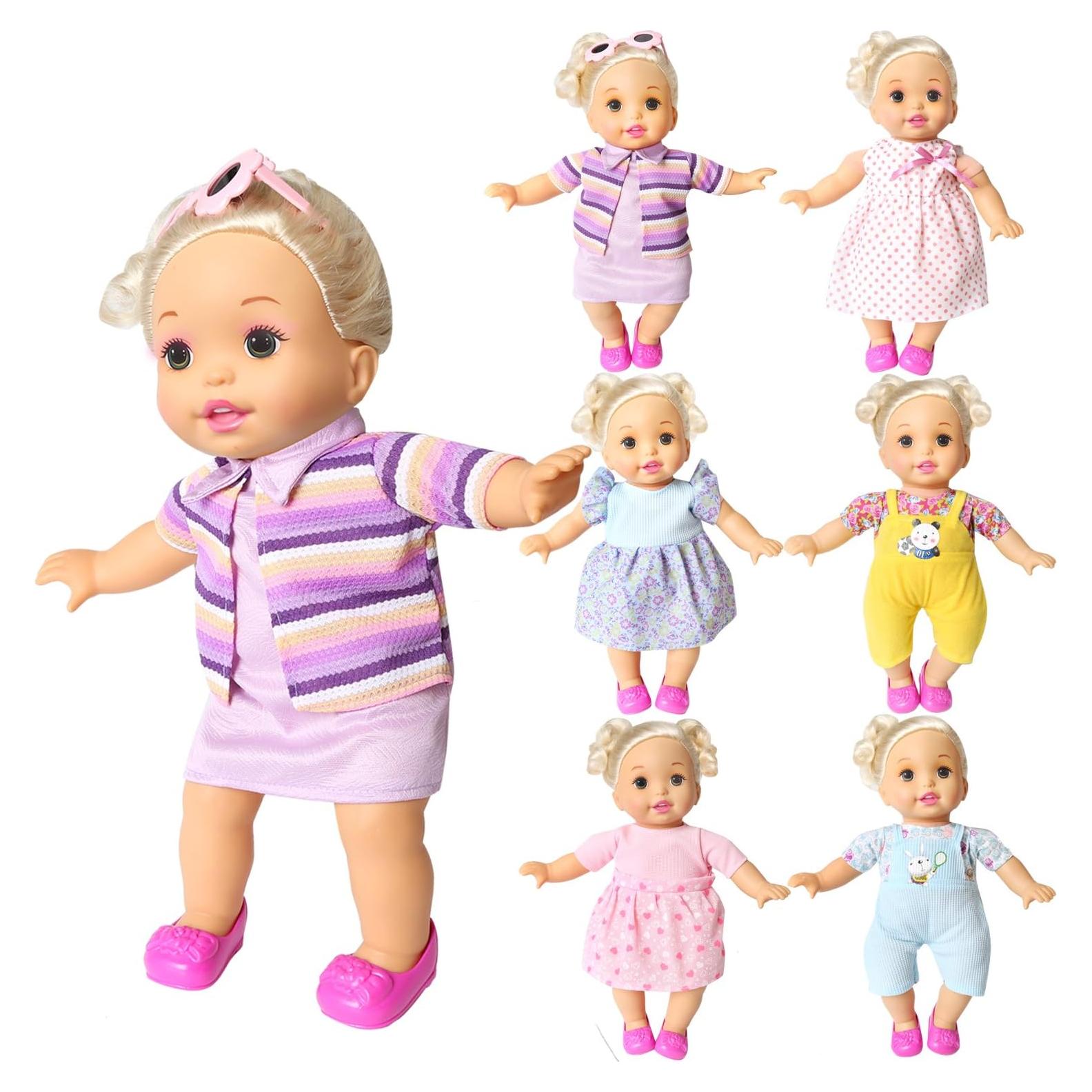 Conjunto de 6 prendas para muñecas 30-40 cm BOBO - Ropa hecha a mano