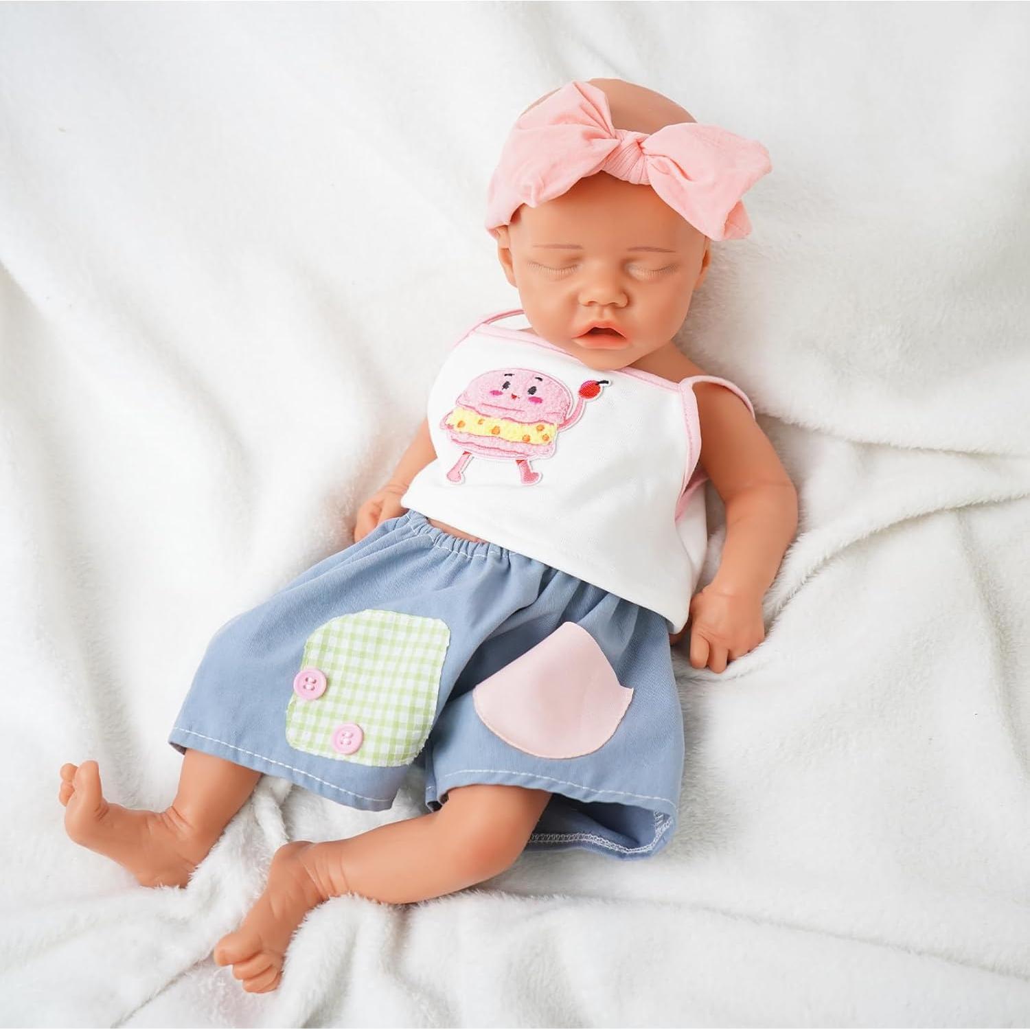 Muñeca Reborn de Silicona Completa MEIVCOS 49 cm Realista