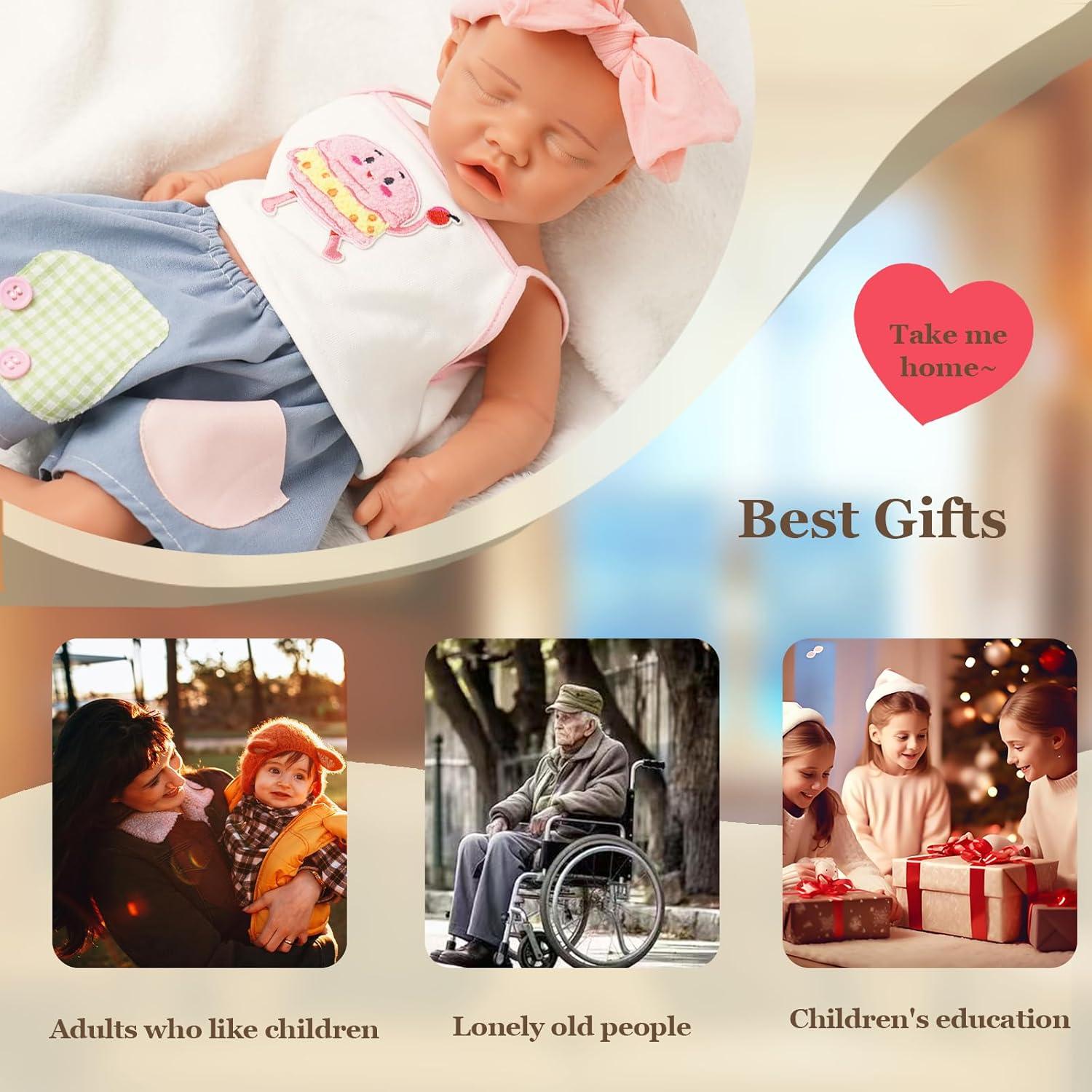 Muñeca Reborn de Silicona Completa MEIVCOS 49 cm Realista