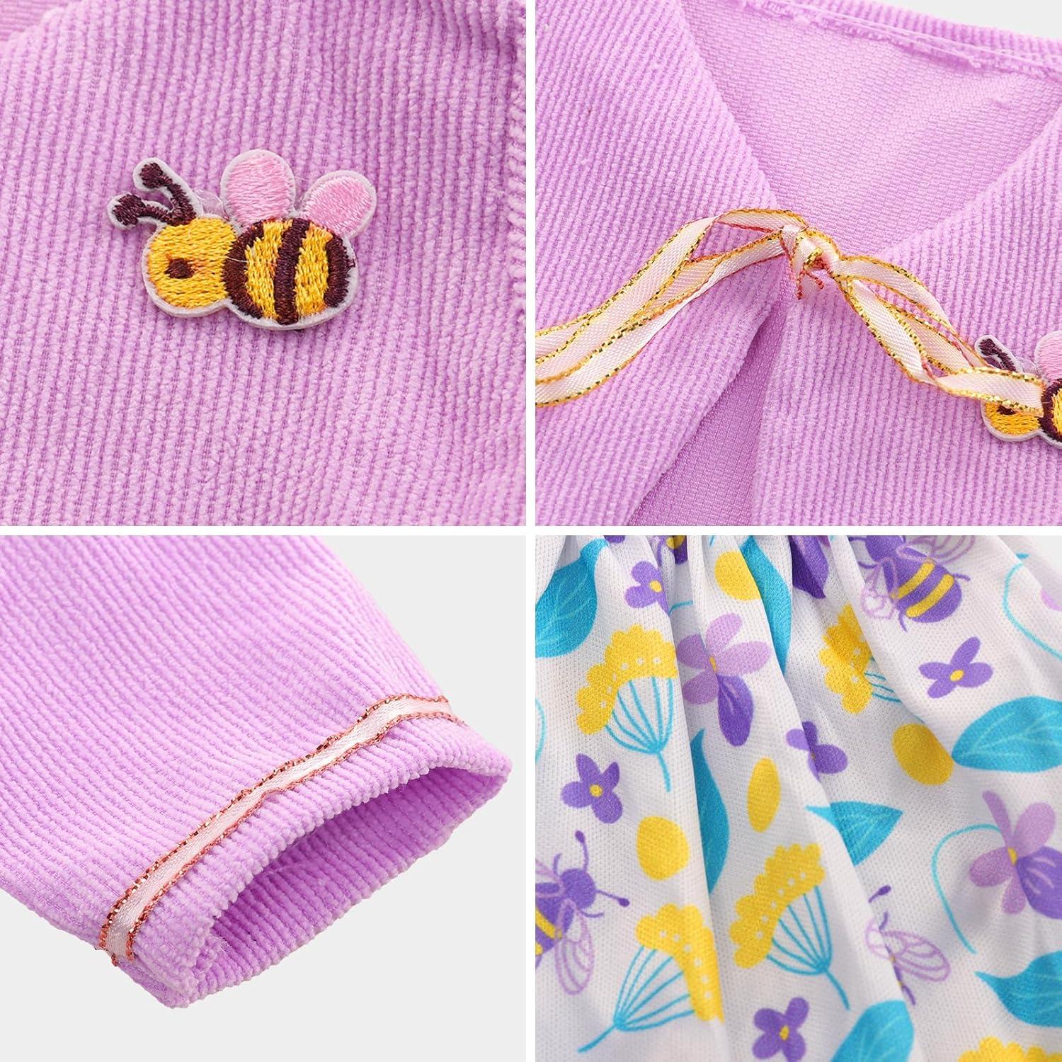 Ropa de muñeca ENOCHT 14-16" Vestido y abrigo morado