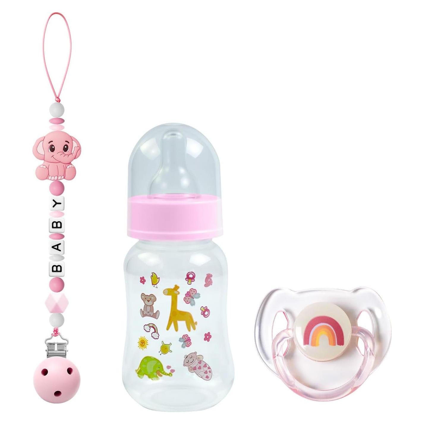 Juego de Accesorios para Muñecas Reborn SCOM - 3 Pzs Rosa