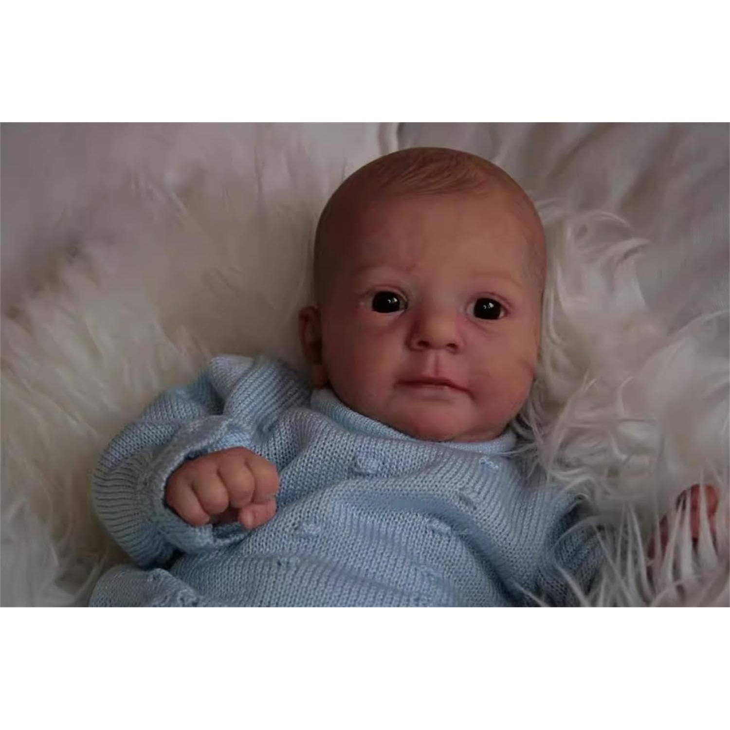 Muñeca de bebé renacido GYCV niño 46 cm ojos abiertos