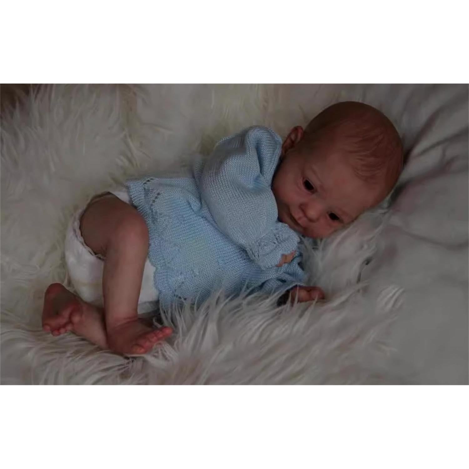 Muñeca de bebé renacido GYCV niño 46 cm ojos abiertos