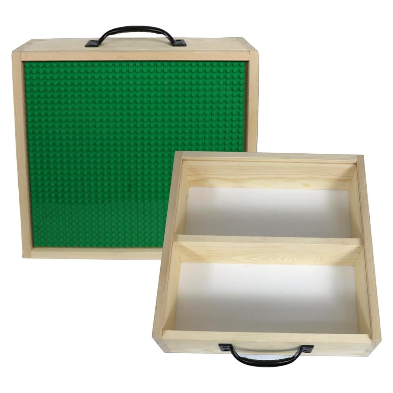 Caja de Almacenamiento de Madera Toblock 29x29x8cm Verde
