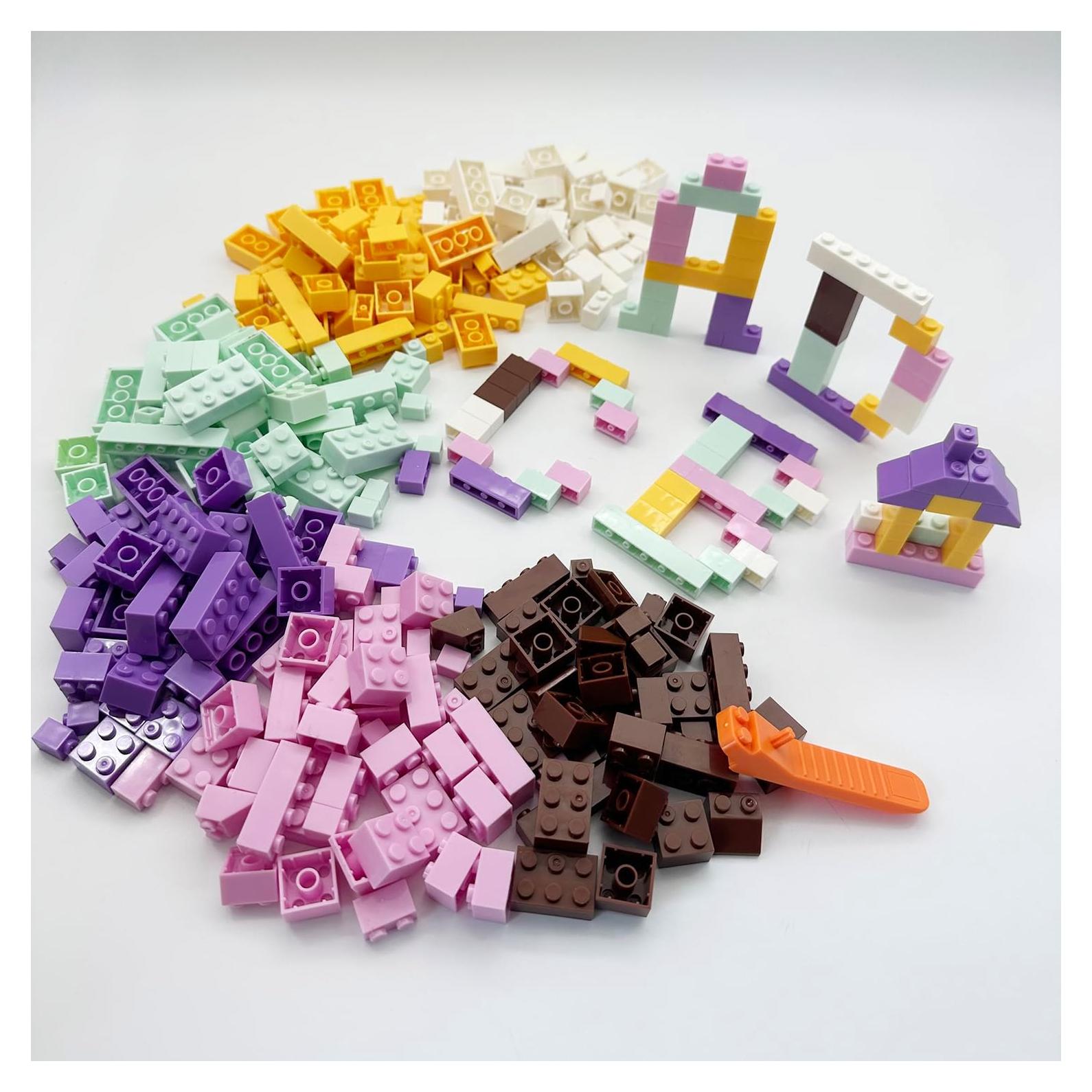 Juego de Ladrillos de Construcción Reenwee 500 Piezas Menta-Blanco