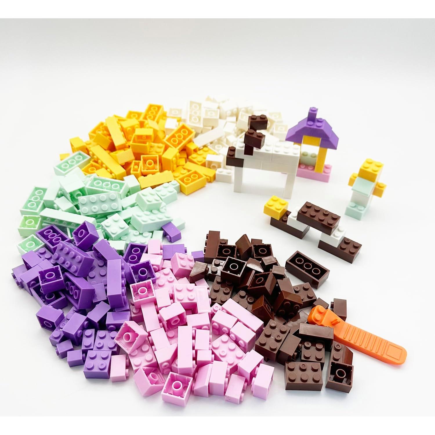 Juego de Ladrillos de Construcción Reenwee 500 Piezas Menta-Blanco