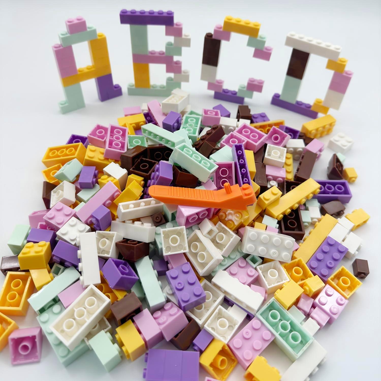 Juego de Ladrillos de Construcción Reenwee 500 Piezas Menta-Blanco