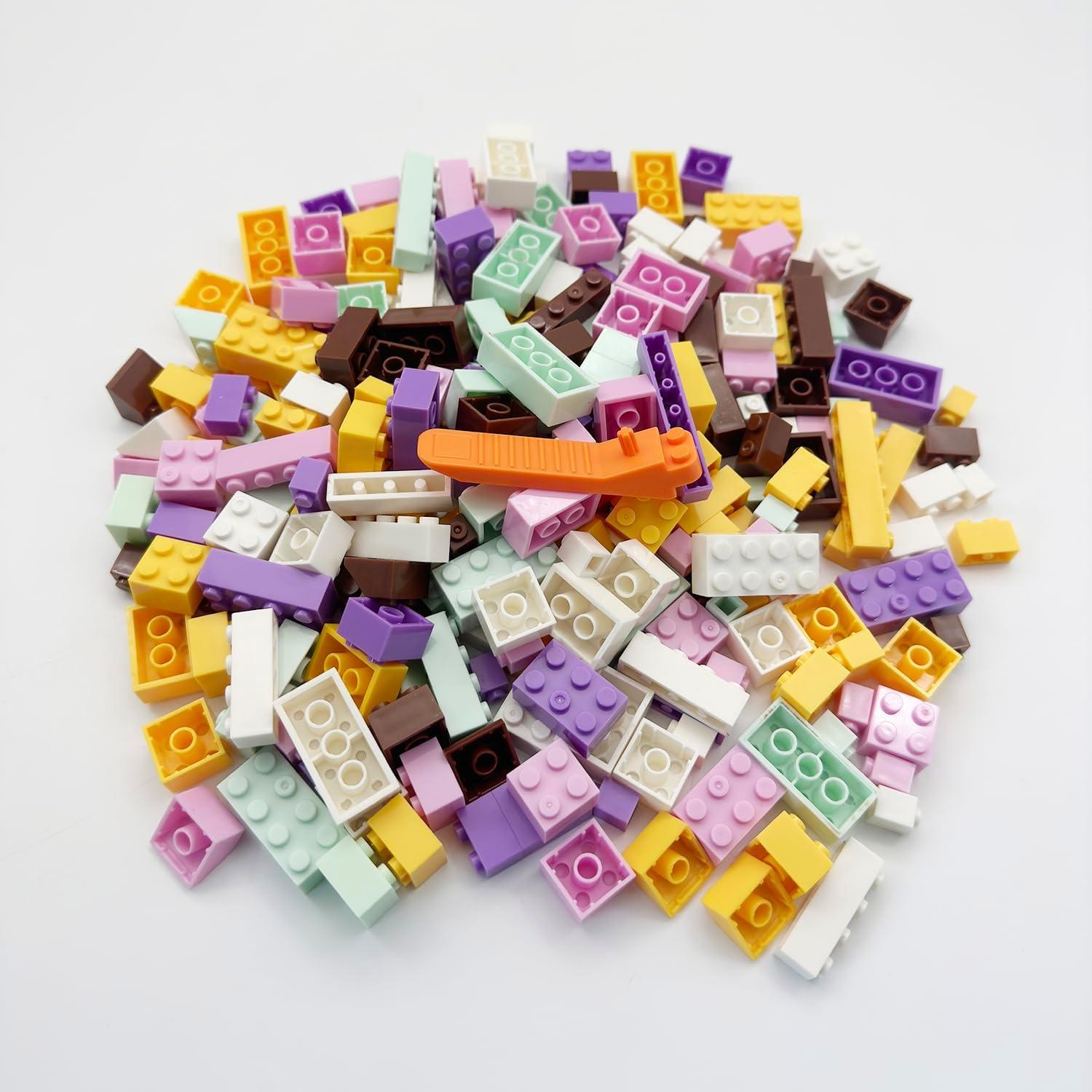 Juego de Ladrillos de Construcción Reenwee 500 Piezas Menta-Blanco