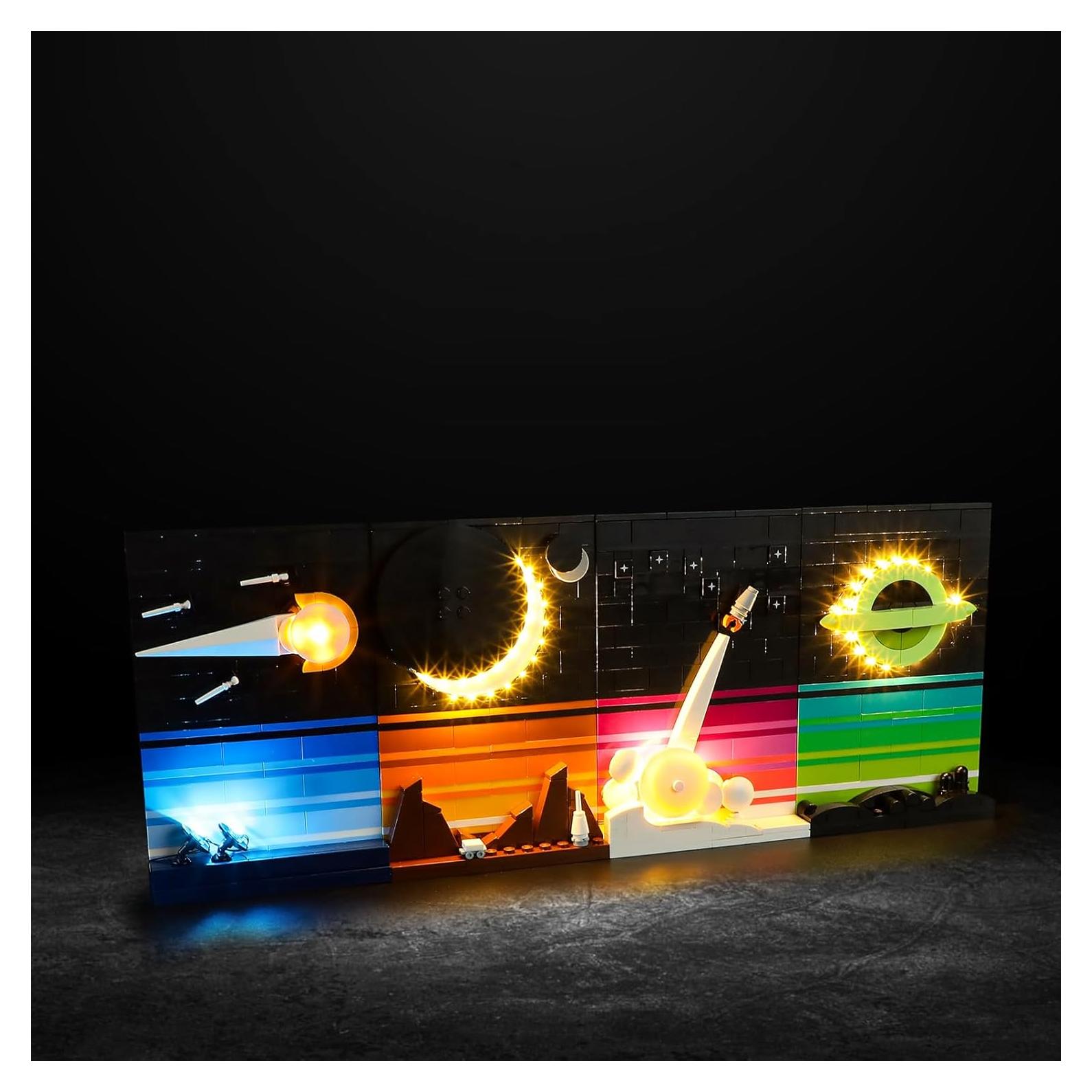 Luz LED Vaodest para Lego 21340 Cuentos de la Era Espacial