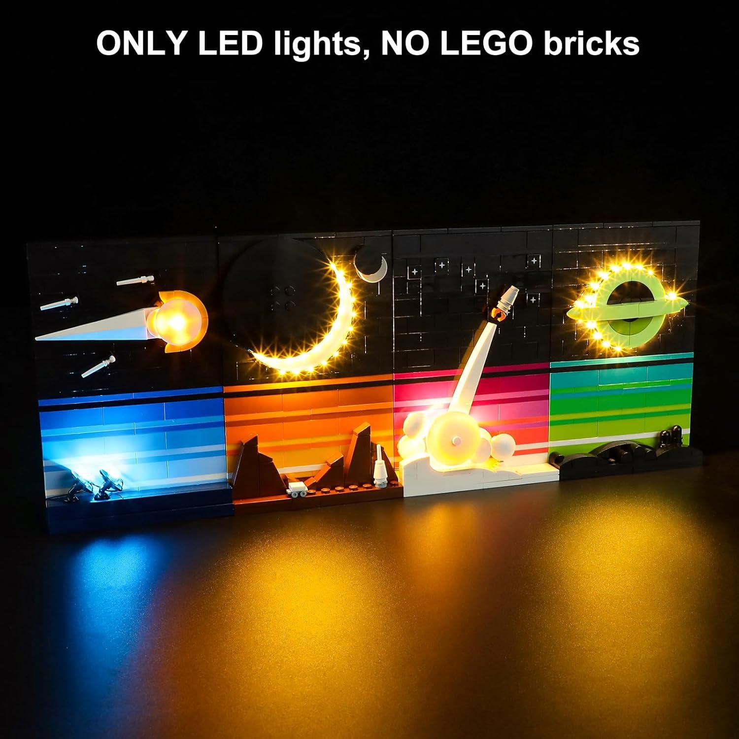 Luz LED Vaodest para Lego 21340 Cuentos de la Era Espacial