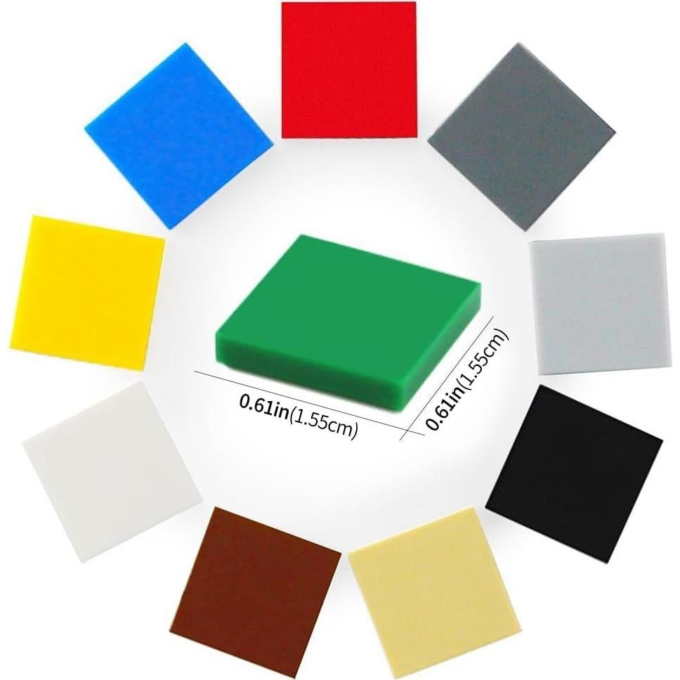 Azulejos Planos Feleph 500 Piezas Multicolores 2x2 cm