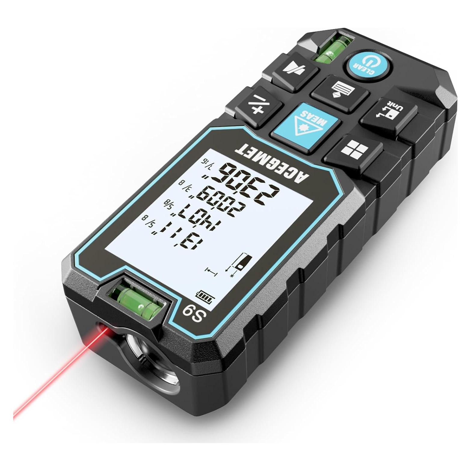 Medidor Láser ACEGMET S9 70m IP54 Pantalla LCD Retroiluminada