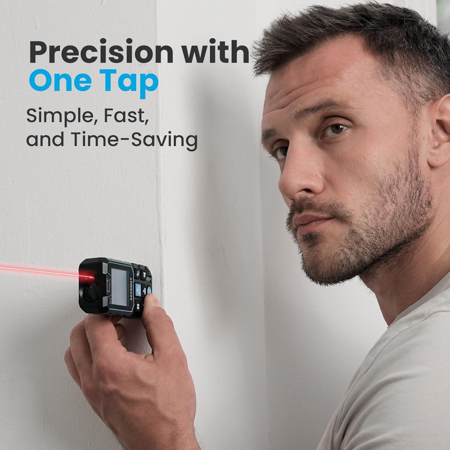 Medidor Láser ACEGMET S9 70m IP54 Pantalla LCD Retroiluminada