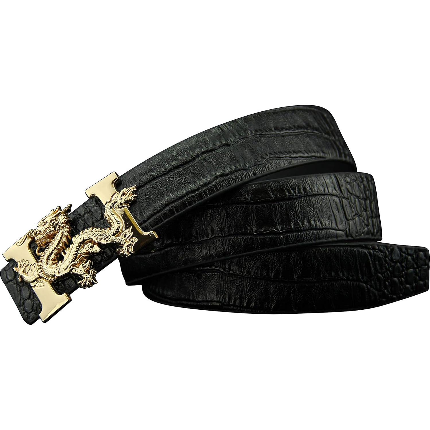 Cinturón de cuero ALAKA para hombres, 110cm, diseño lujo