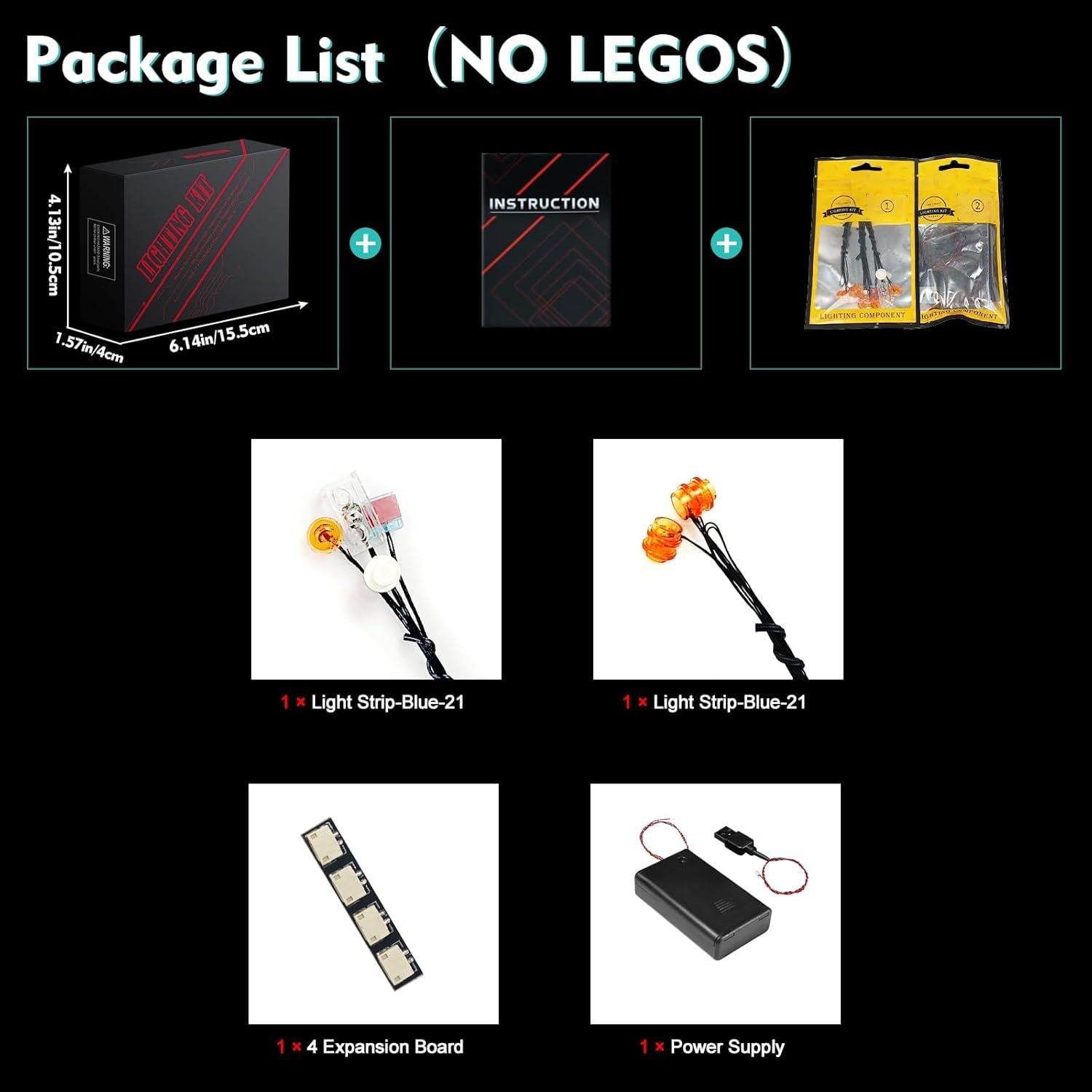 Kit de Luz LED LocoLee para LEGO Droideka 75381 - Solo Luz