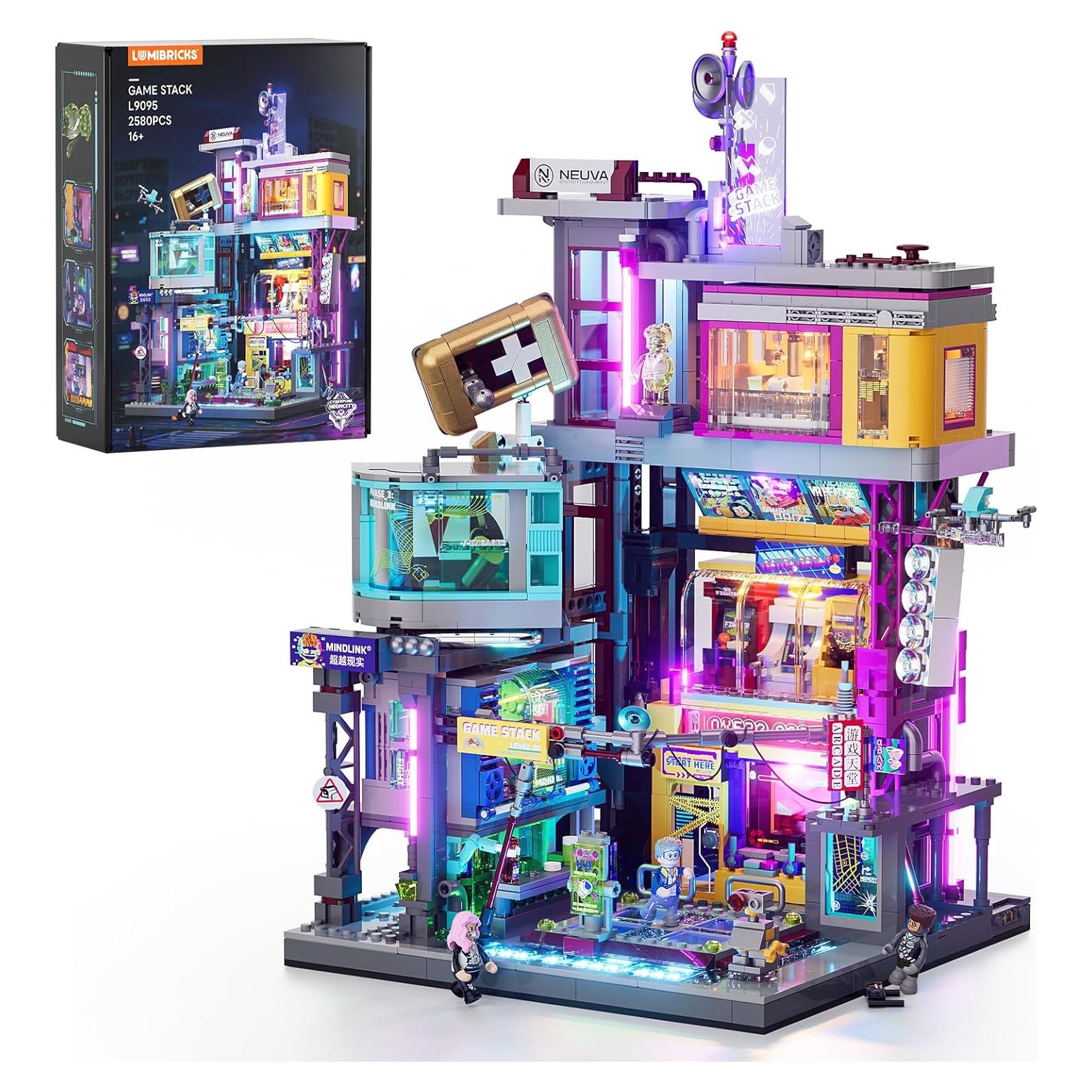 Conjunto de Ladrillos de Iluminación Cyberpunk LUMIBRICKS 2580 Pcs