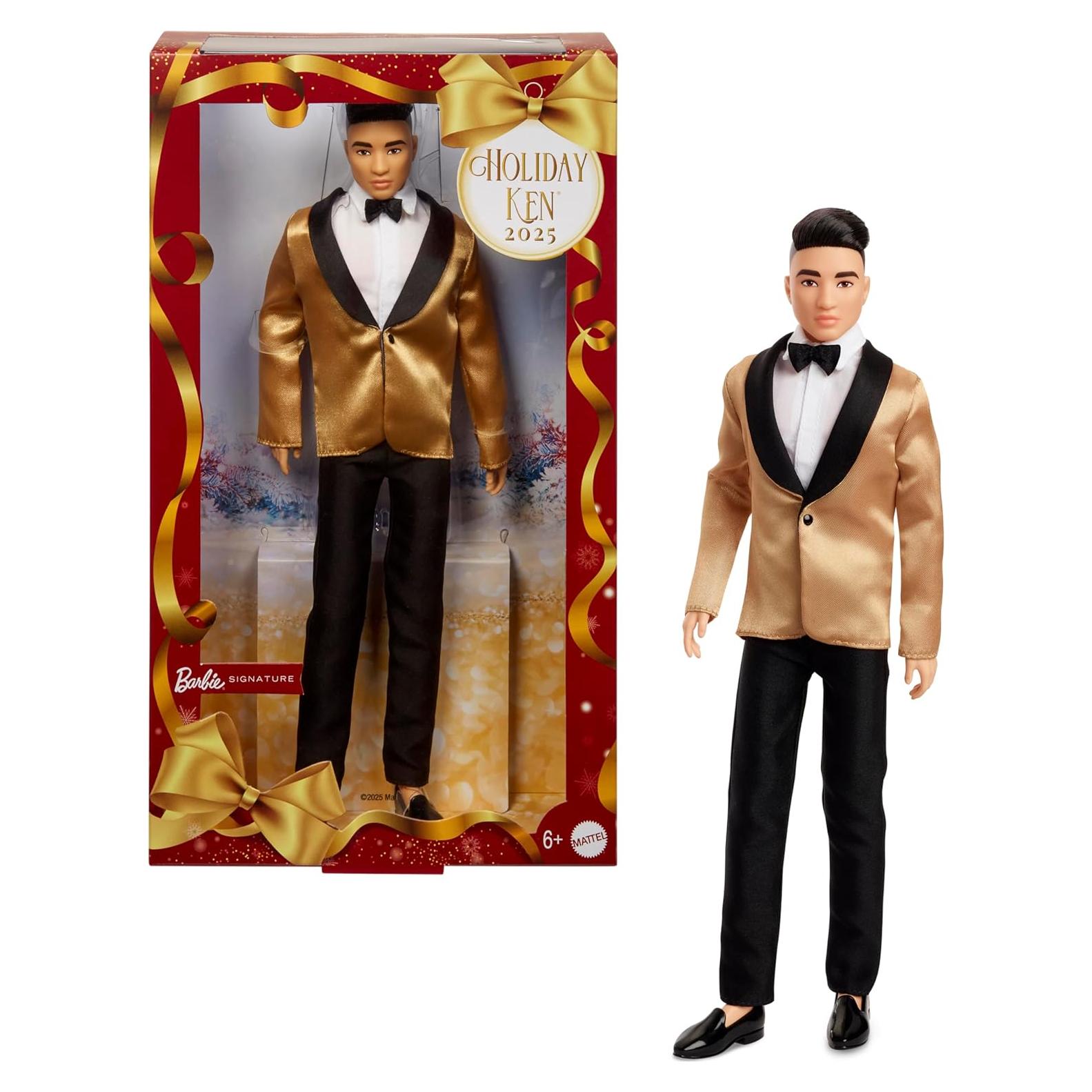 Muñeco Ken 2025 Holiday Barbie Mattel con Traje Completo