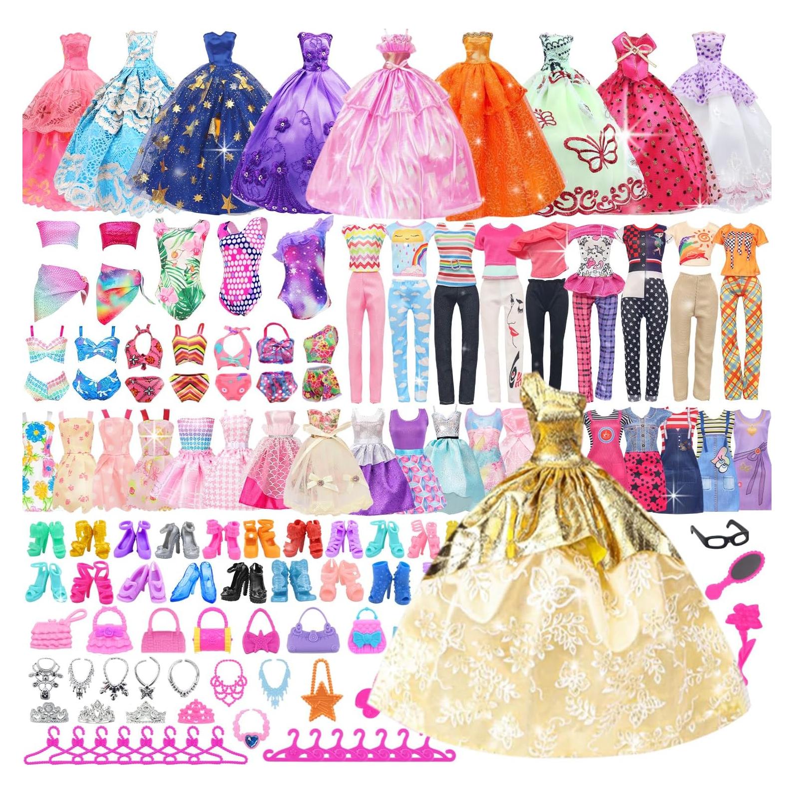 100 Piezas Ropa y Accesorios para Muñecas 29 cm - Unicorn Element