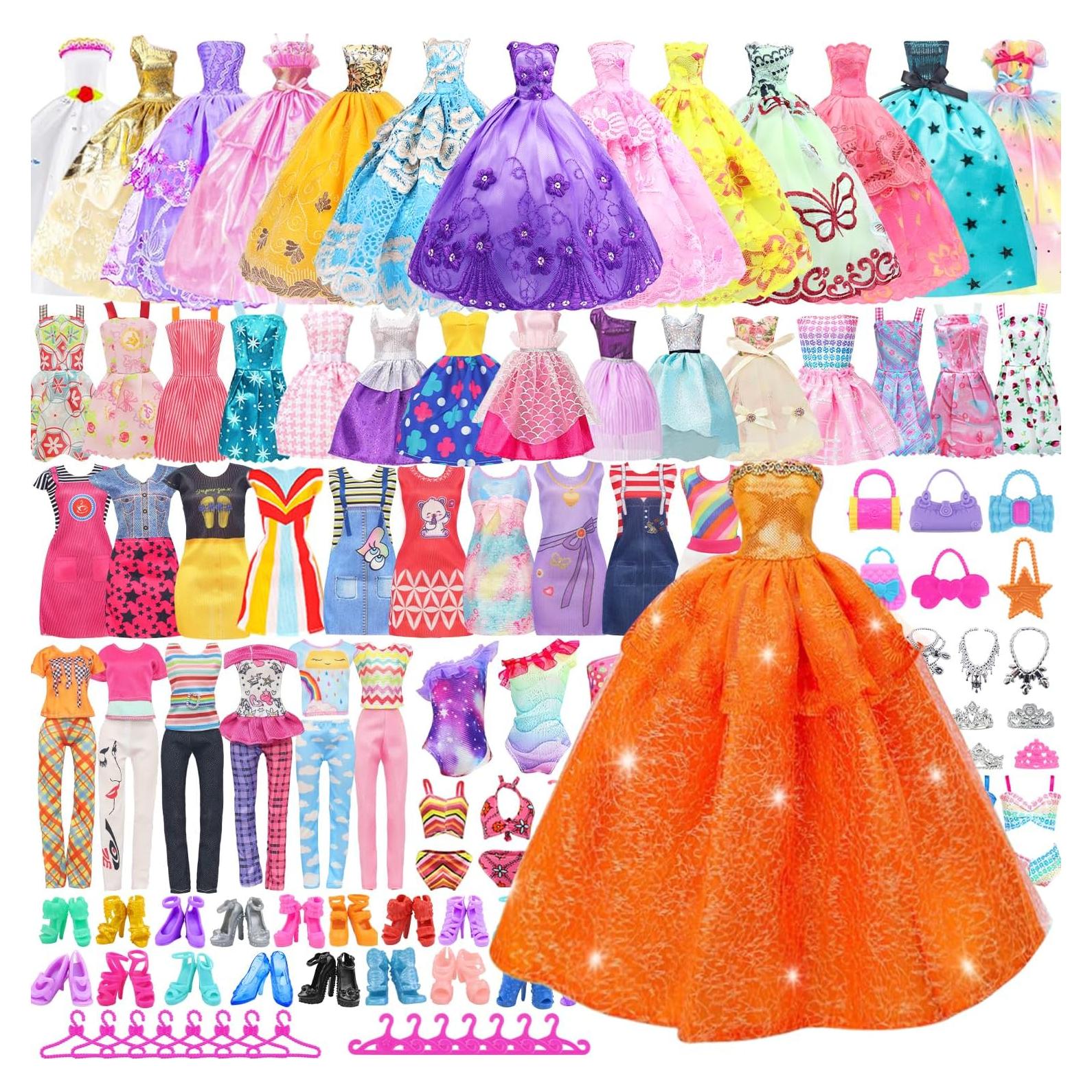 75 Piezas Ropa de Muñeca ZITA ELEMENT con Accesorios