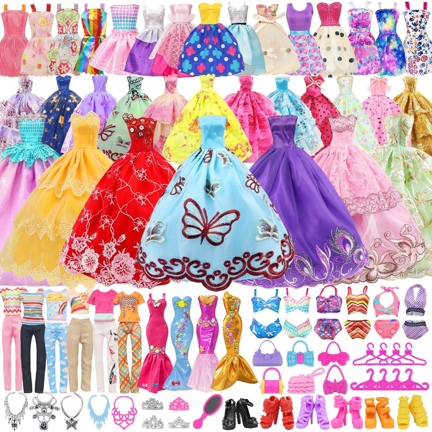 75 Piezas Ropa de Muñeca ZITA ELEMENT con Accesorios