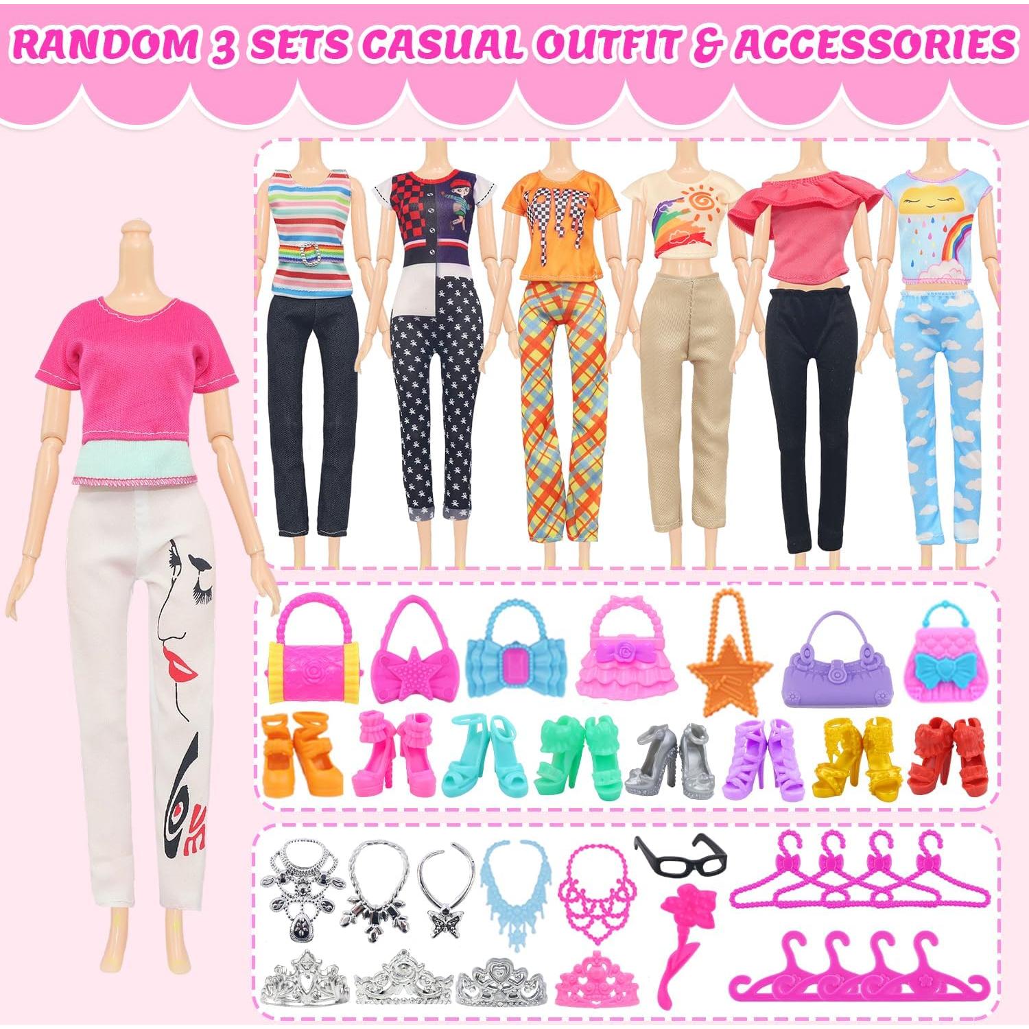 75 Piezas Ropa de Muñeca ZITA ELEMENT con Accesorios