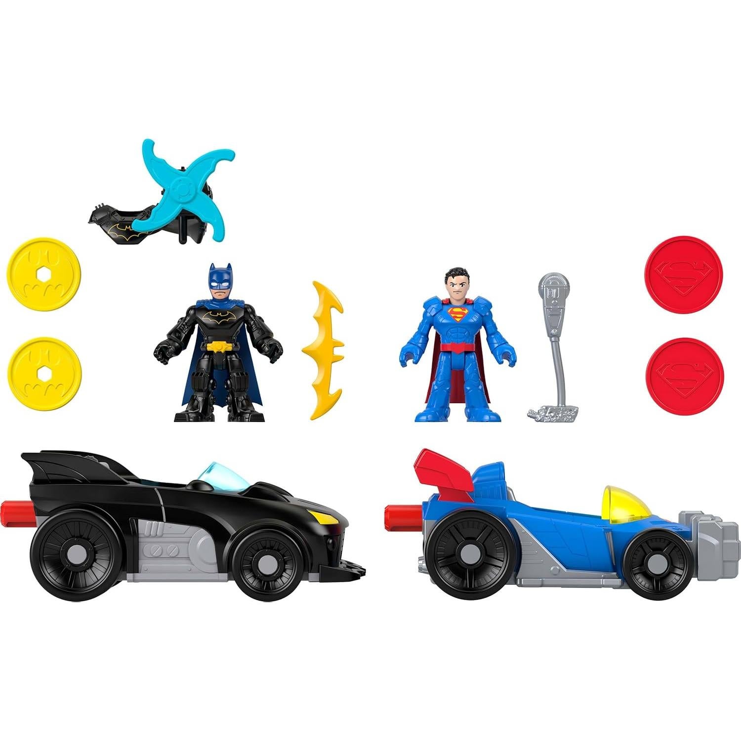 Set de Juguete Batmobile y Supermobile Fisher-Price DC Super Friends
