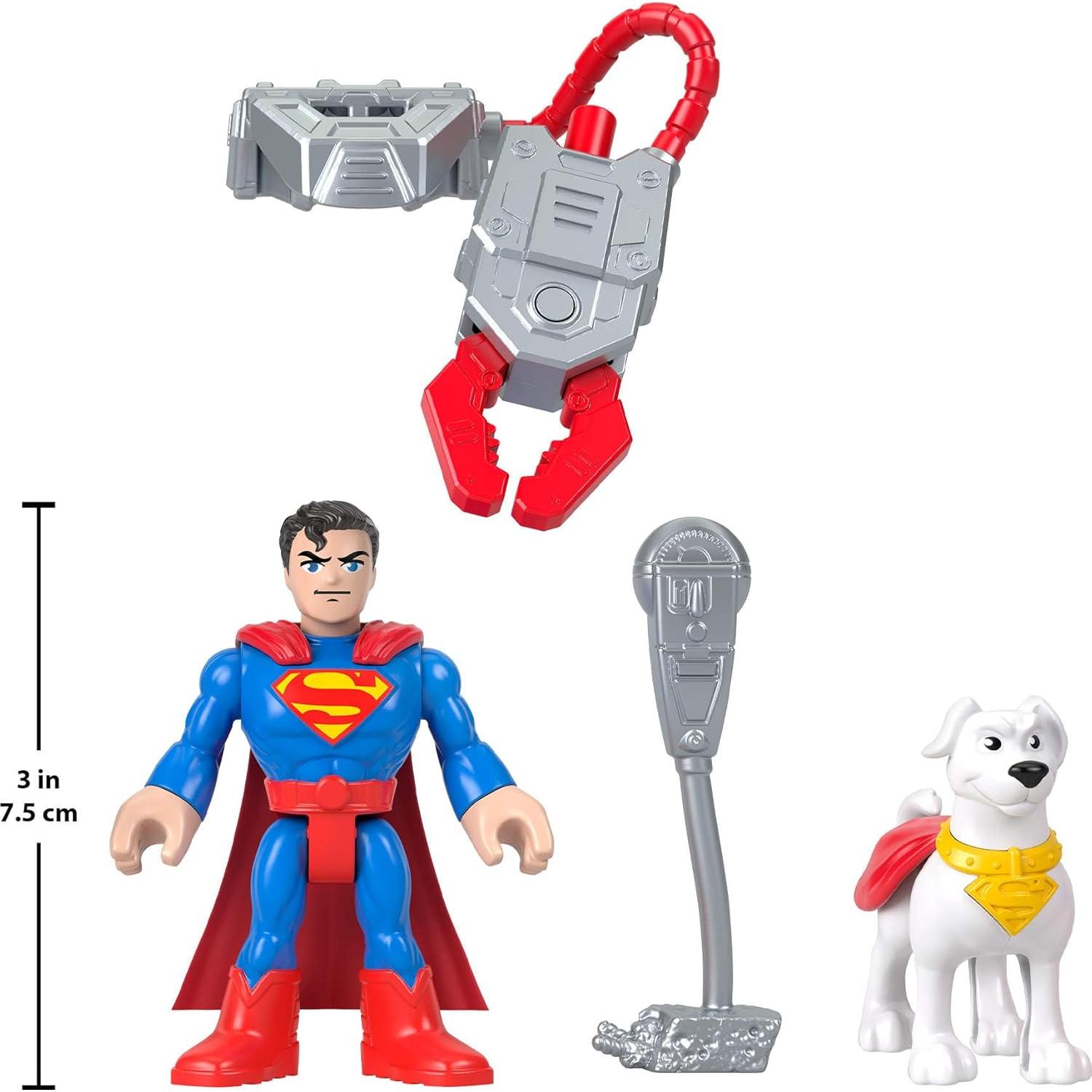 Figuras de Acción Fisher-Price Imaginext Superman y Krypto 7.62 cm