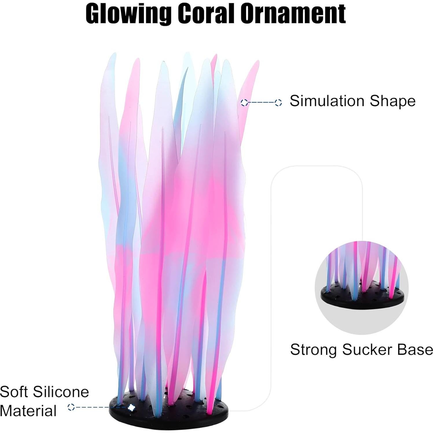 VOCOSTE Algas Artificiales Rosa para Acuarios 17.5 cm