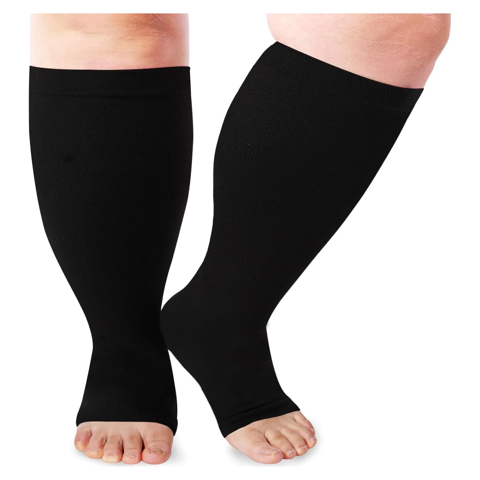 Calcetines de Compresión Abiertos LOUSGUTA Talla Grande 15-20 mmHg