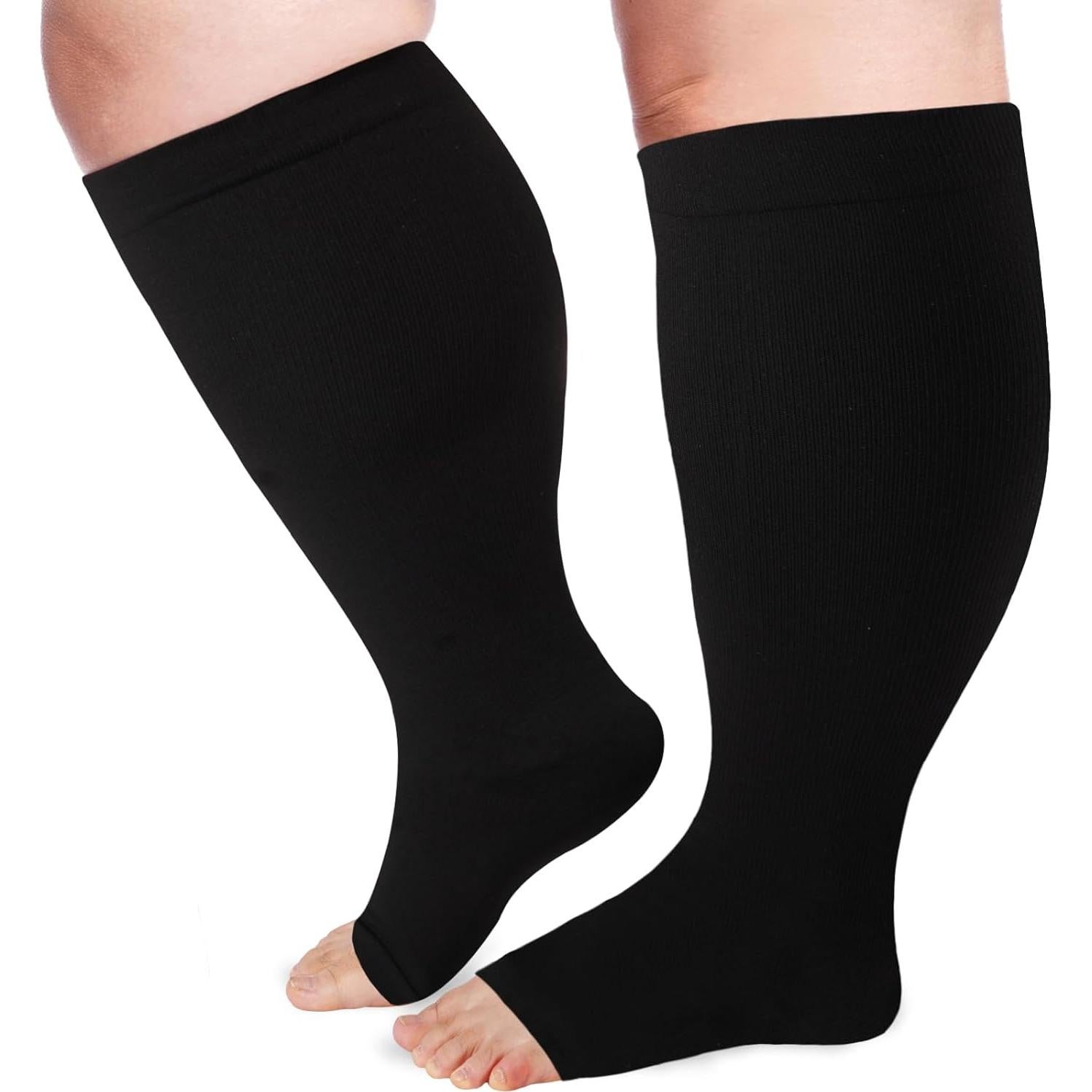 Calcetines de Compresión Abiertos LOUSGUTA Talla Grande 15-20 mmHg