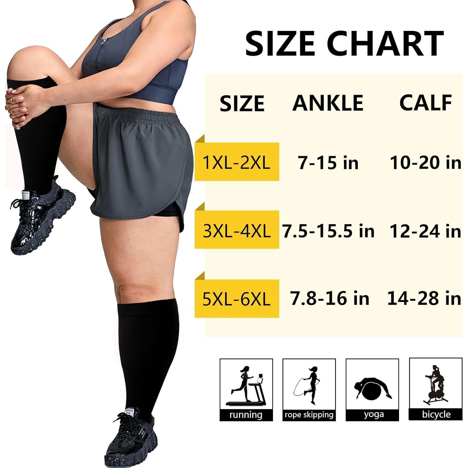 Calcetines de Compresión Abiertos LOUSGUTA Talla Grande 15-20 mmHg