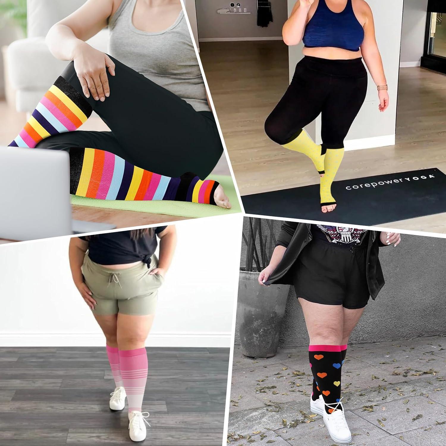 Calcetines de Compresión Abiertos LOUSGUTA Talla Grande 15-20 mmHg