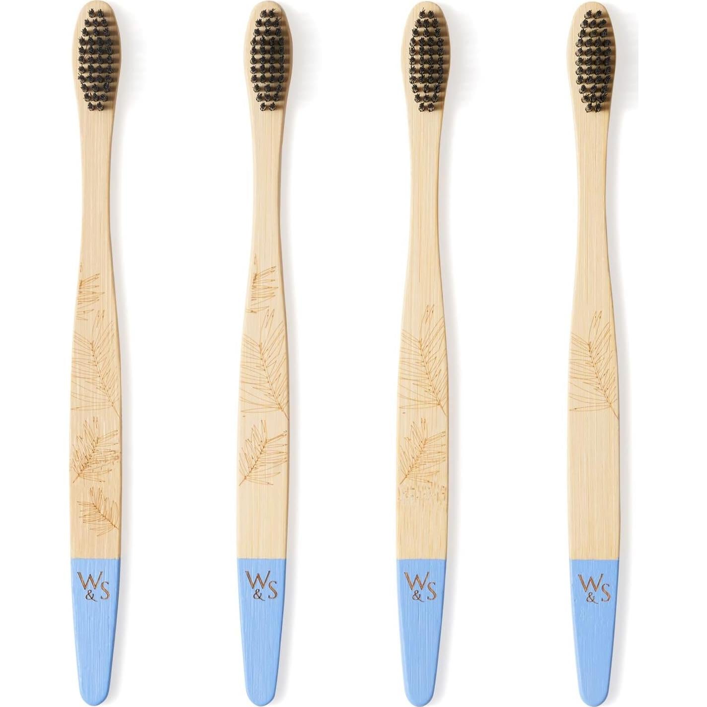 Cepillo de Dientes de Bambú Wild & Stone Firme 4 Unidades