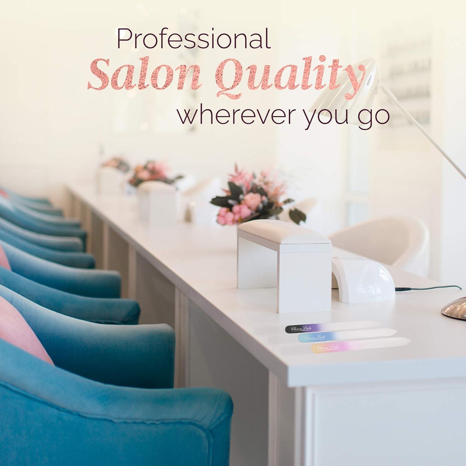 Lima de Uñas de Cristal ClassyLady - Cuidado Profesional Azul