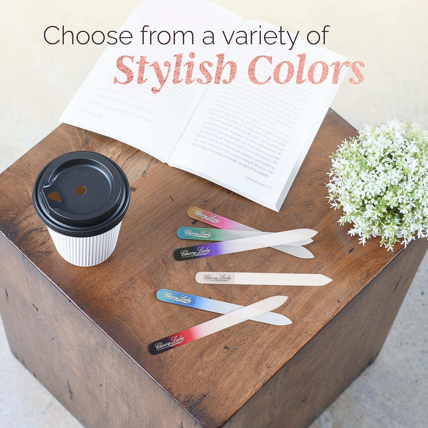 Lima de Uñas de Cristal ClassyLady - Cuidado Profesional Azul