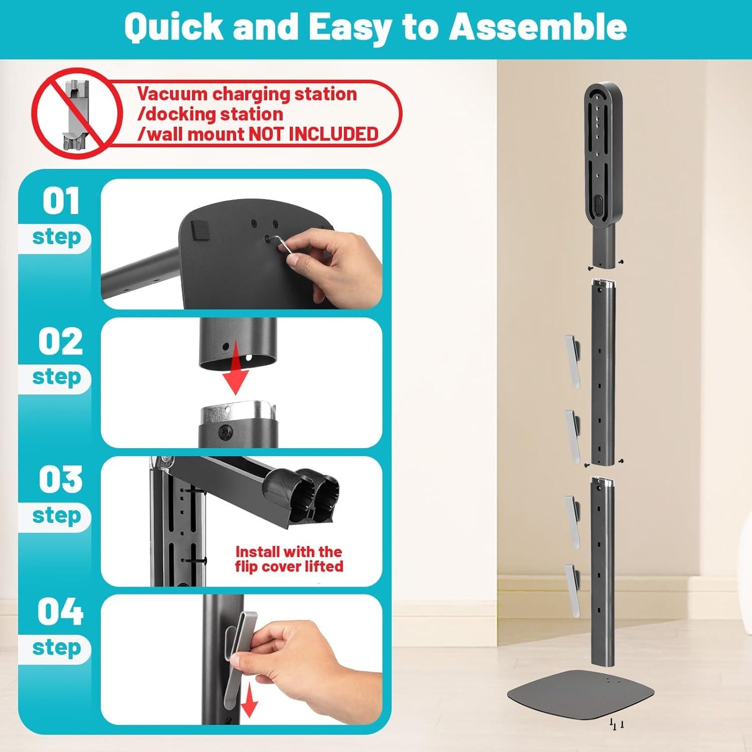 Soporte de Pie para Aspiradora Dyson FrontLine con 4 Ganchos