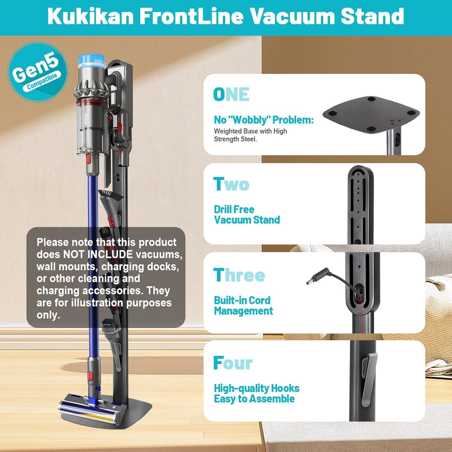 Soporte de Pie para Aspiradora Dyson FrontLine con 4 Ganchos